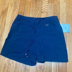 Gloria Vanderbilt Navy Khaki Shorts Size 10